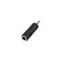 Adattatore Jack Maschio 3.5mm STEREO - Jack Femmina 6.3mm  STEREO (conf. 1 pezzo)