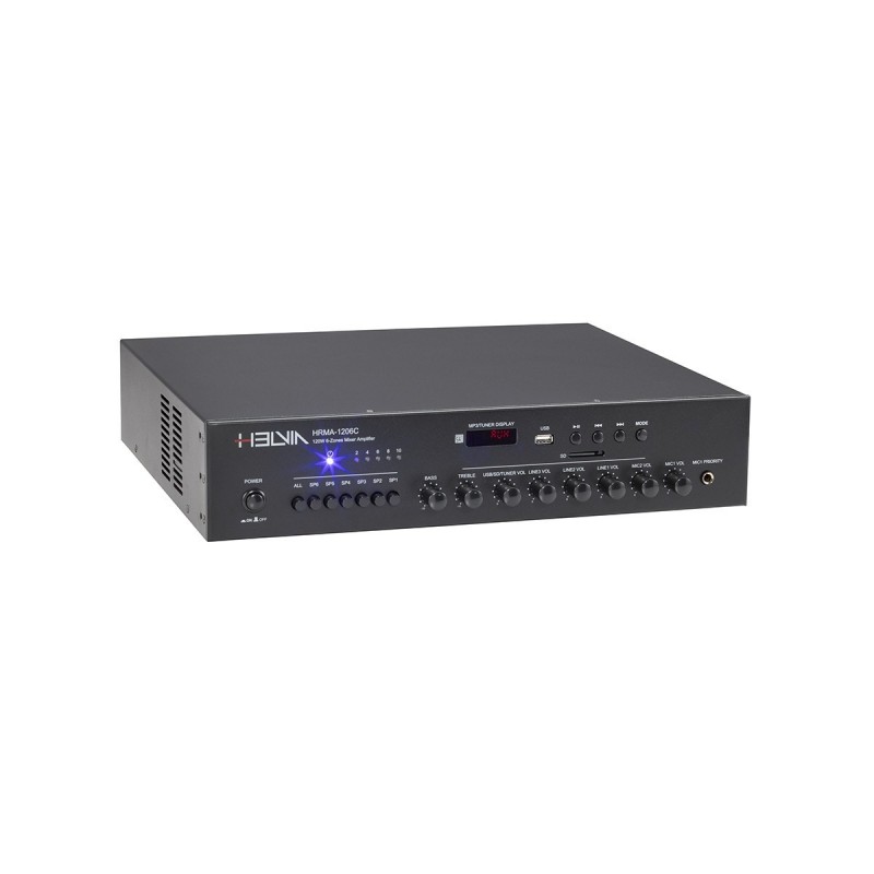 Amplificatore mixer integrato a 6 zone da 120 W con USB/SD/FM