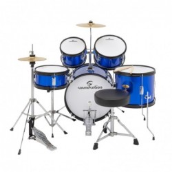Drum Set 5 pcs junior metallic blue