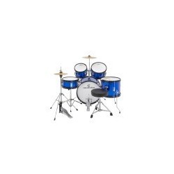 Drum Set 5 pcs junior metallic blue