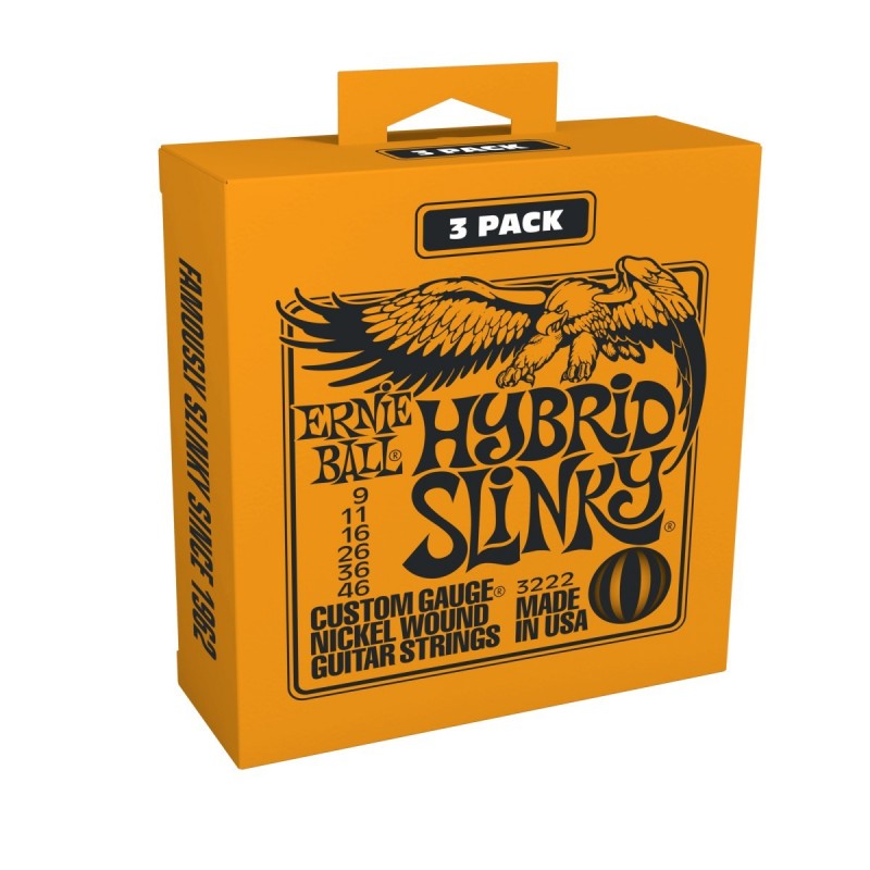 3-pack corde per chitarra elettrica Hybrid Slinky Nickel wound 9/46