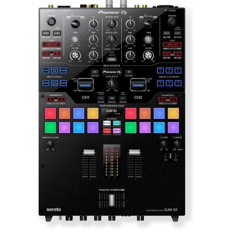 Mixer professionale per DJ Battle a 2 canali (nero)