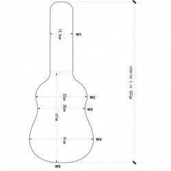 Astuccio rigido archtop con rivestimento in Snowflake per chitarra acustica