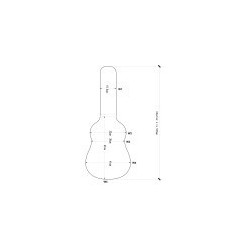 Astuccio rigido archtop con rivestimento in Snowflake per chitarra acustica