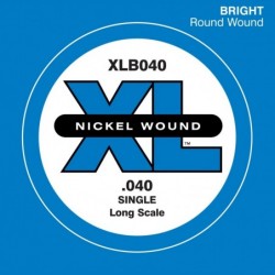 Nickel Wound Bass Guitar Single String, Long Scale, .040