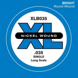 Nickel Wound Bass Guitar Single String, Long Scale, .035