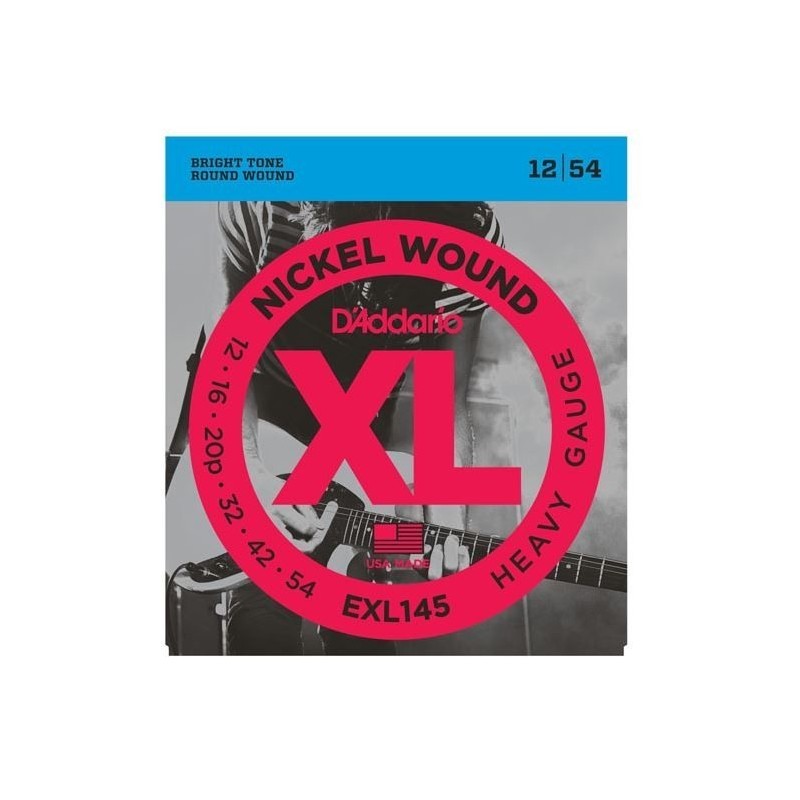 EXL145 Nickel Wound, Heavy, Plain 3rd, 12-54