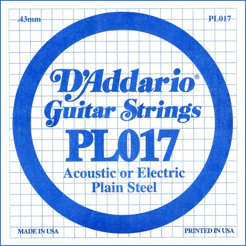 Plain Steel Guitar Single String, .017