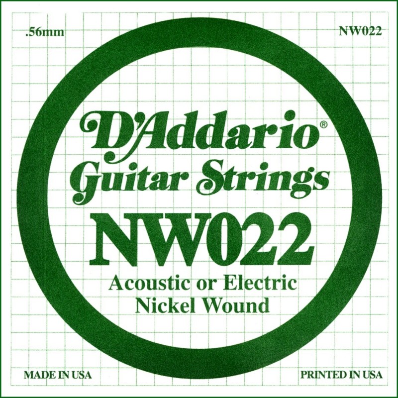 Nickel Wound Electric Guitar Single String, .022