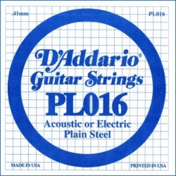 Plain Steel Guitar Single String, .016