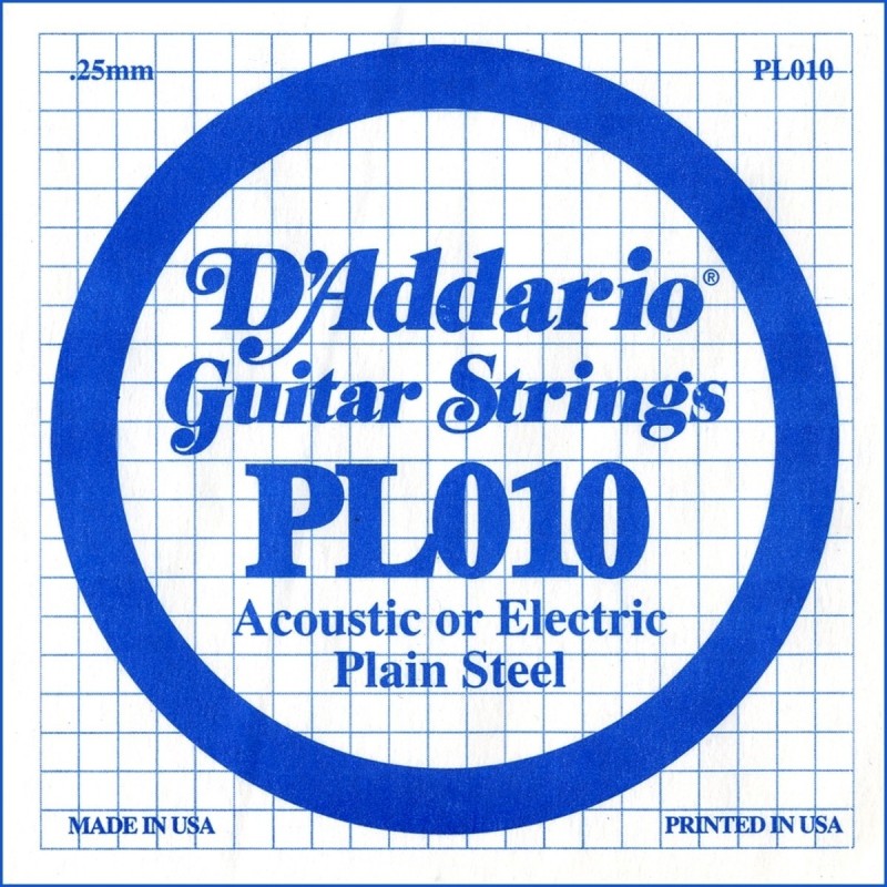 Plain Steel Guitar Single String, .010