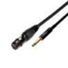 Cavo microfonico bilanciato Wiremaster XLR(F)-6.3mm Jack MONO / 10mt