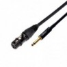Cavo microfonico bilanciato Wiremaster XLR(F)-6.3mm Jack MONO / 20mt