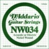 Nickel Wound Electric Guitar Single String, .034