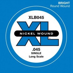 Nickel Wound Bass Guitar Single String, Long Scale, .045