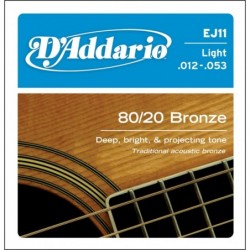 80/20 Bronze Acoustic Guitar Strings, Light, 12-53