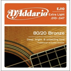 Bronze Acoustic Guitar Strings, Extra Light, 10-47
