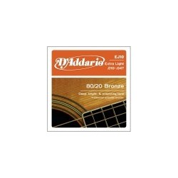Bronze Acoustic Guitar Strings, Extra Light, 10-47