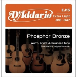 Phosphor Bronze Acoustic Guitar Strings, Extra Light, 10-47