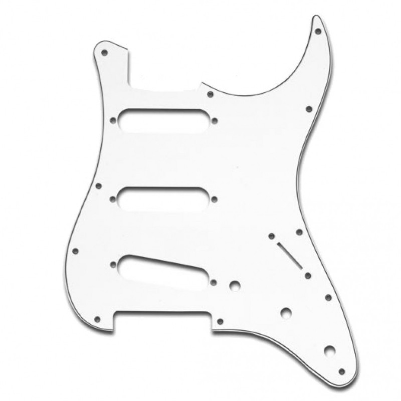 Mascherina per Chitarra Stratocaster, Monostrato, Argent White