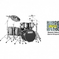 Drum kit 5 pcs in betulla con finiture rivestite speciali