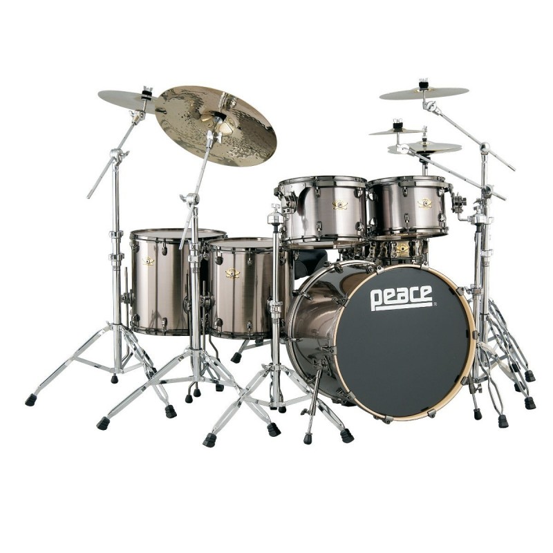 Drum kit 5 pcs in betulla con finiture rivestite speciali