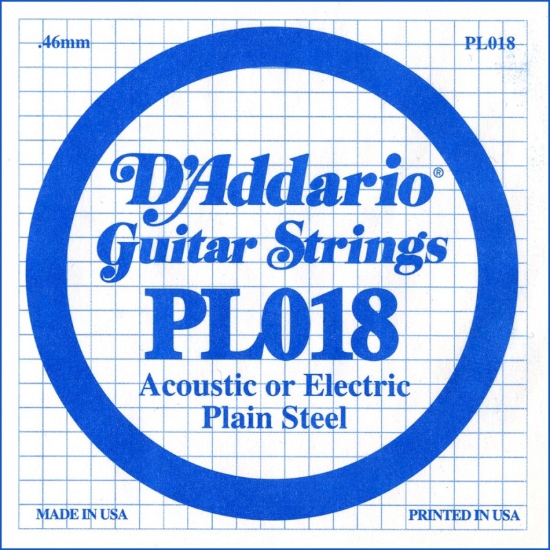 Plain Steel Guitar Single String, .018