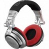 set di cuscinetti VELOUR per Sony MDR-V700 DJ e Allen & Heath XD53/ XD2-53 - rosso