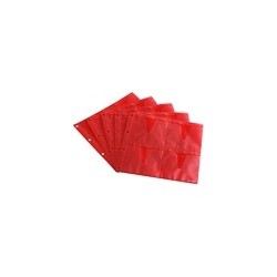 CD Sleeves Premium 10 x 8 CDs - rosso