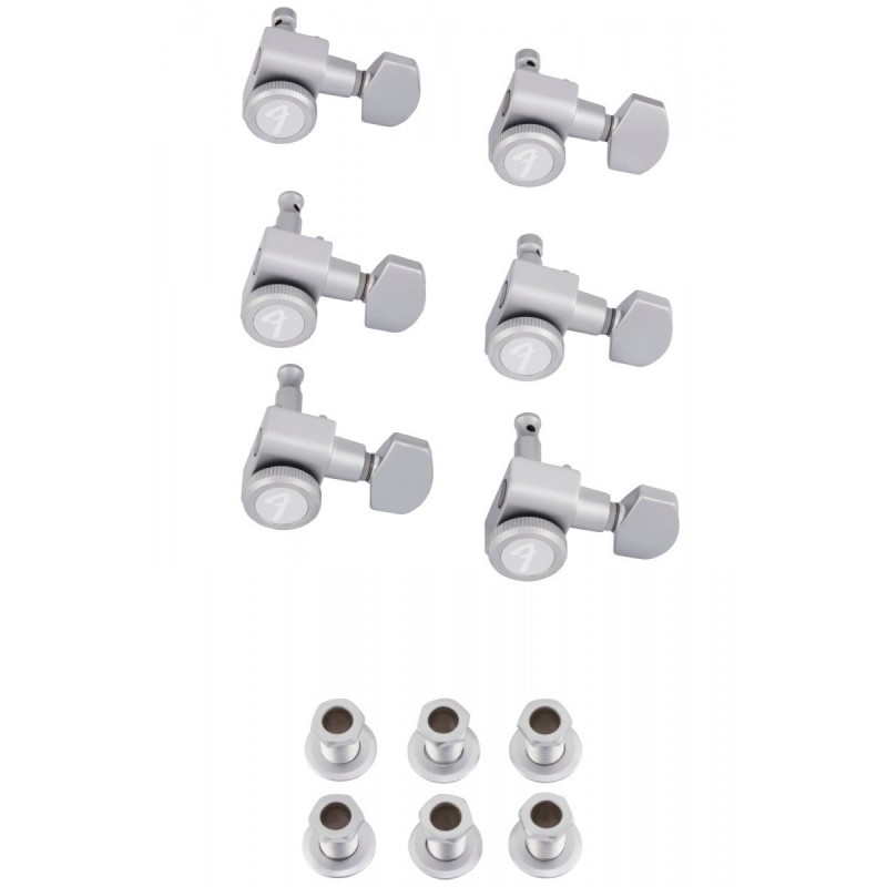 Bloccaggio Stratocaster® / Telecaster® Staggered Tuning Machines Brushed Chrome 6-pack