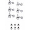 Bloccaggio Stratocaster® / Telecaster® Staggered Tuning Machines Brushed Chrome 6-pack