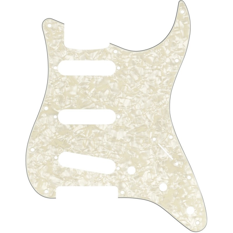 Battipenna Stratocaster® S / S / S 11-Hole Mount Aged White Pearl 4-strati