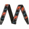 Tracolla Fender Neon Monogrammed, Blue/Orange