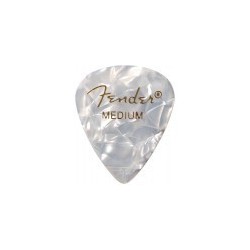 Plettri Premium Celluloid 351 Shape Medium White Moto Confezione da 12