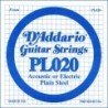 Plain Steel Guitar Single String, .020