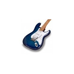 Chitarra elettrica double cutaway con 2 single coil + humbucker splittabile e meccaniche autobloccanti (equipaggiata Wilkinson,