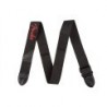 Tracolla in poliestere Black 2 "con logo Red