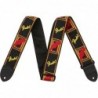 Tracolla Fender® 2" Monogrammed Black/Yellow/Red