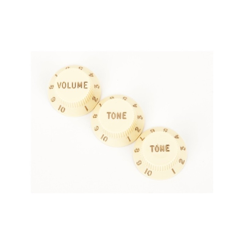 Confezione da 3 manopole Stratocaster® White invecchiato (Tone Tone volume)