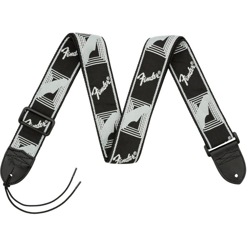 Tracolla Fender® 2" Monogrammed Black/Light Grey/Dark Grey