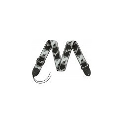 Tracolla Fender® 2" Monogrammed Black/Light Grey/Dark Grey