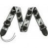 Tracolla Fender® 2" Monogrammed Black/Light Grey/Dark Grey