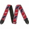 Tracolla Fender® 2" Monogrammed Red/White/Blue