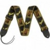 Tracolla Fender® 2" Monogrammed Black/Yellow/Brown