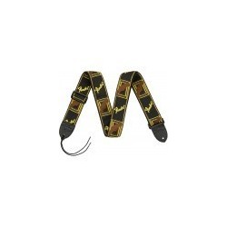 Tracolla Fender® 2" Monogrammed Black/Yellow/Brown