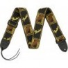 Tracolla Fender® 2" Monogrammed Black/Yellow/Brown