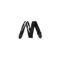 Tracolla in nylon con fulmini da 2 ", Black