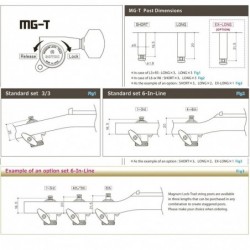 Meccaniche per Chitarra Elettrica, L6, Serie Magnum Lock T, Cosmo Black