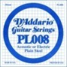 Plain Steel Guitar Single String, .008