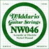 D'Addario NW046 Nickel Wound Electric Guitar Single String, .046